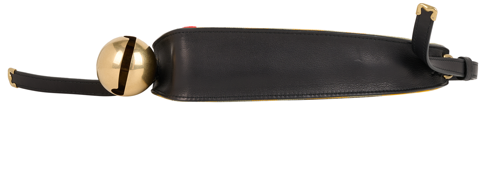 Mini Shield, &pound;450, Handbags, Yellow, Canvas/Leather, Top view